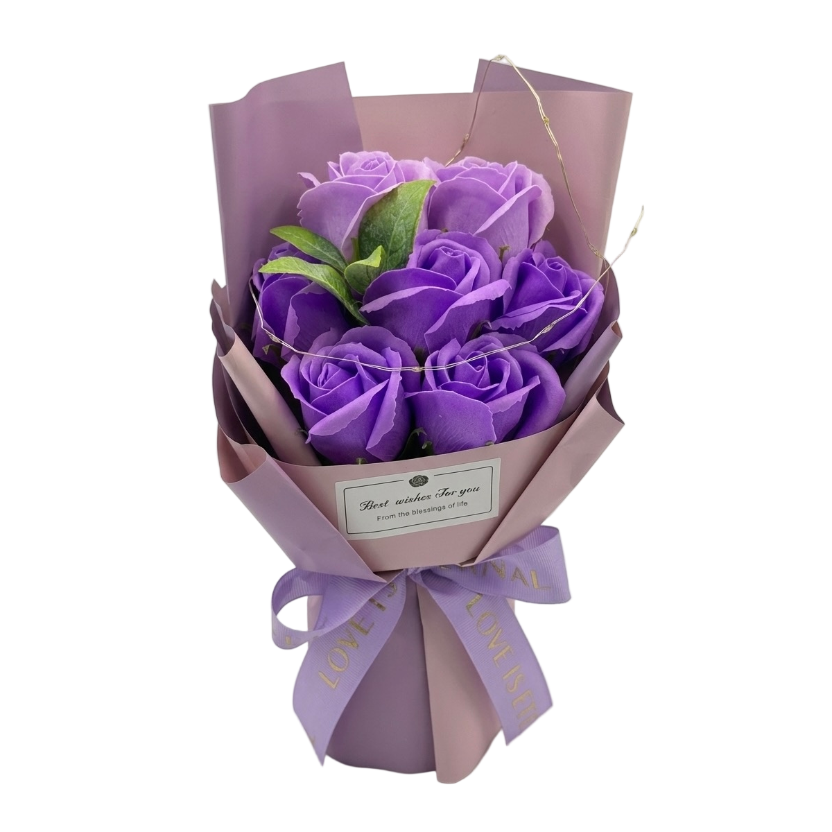Bouquet de 7 Roses Éternel Artificielle – Lumières LED - 4 coloris