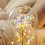 Rose Artificielle sous Cloche LED – Modèle Nebula