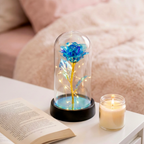 Rose Artificielle sous Cloche LED – Modèle Nebula