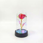 Rose Artificielle sous Cloche LED – Effet Holographique
