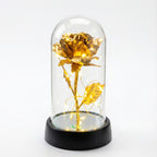 Rose Artificielle sous Cloche LED – Modèle Crystal