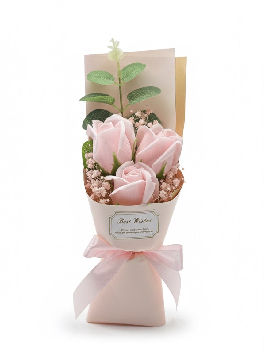 Bouquet de 3 Roses Éternel Artificielles – 6 coloris