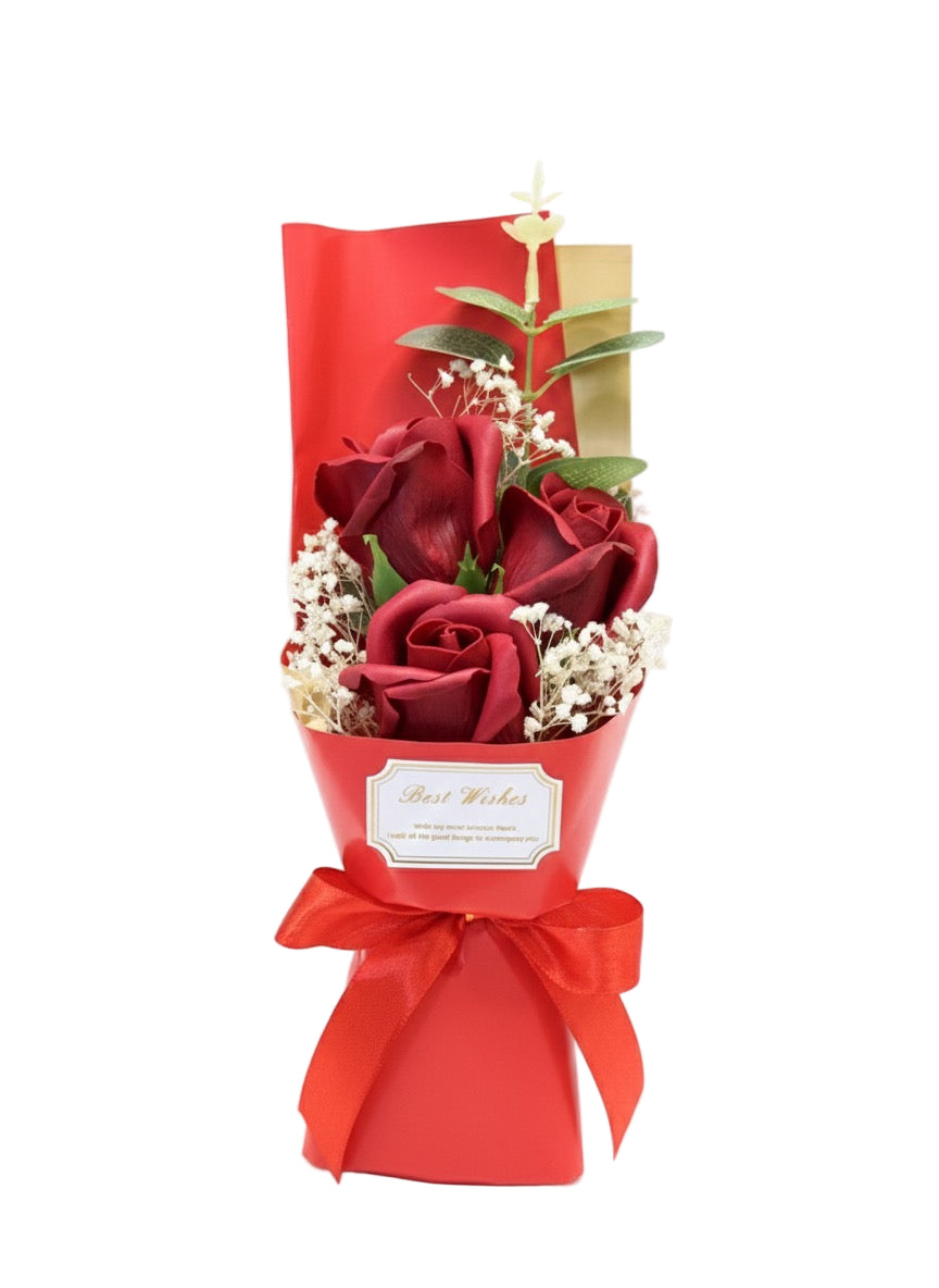 Bouquet de 3 Roses Éternel Artificielles – 6 coloris