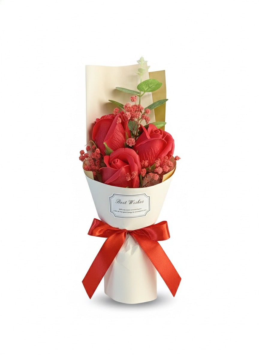 Bouquet de 3 Roses Éternel Artificielles – 6 coloris