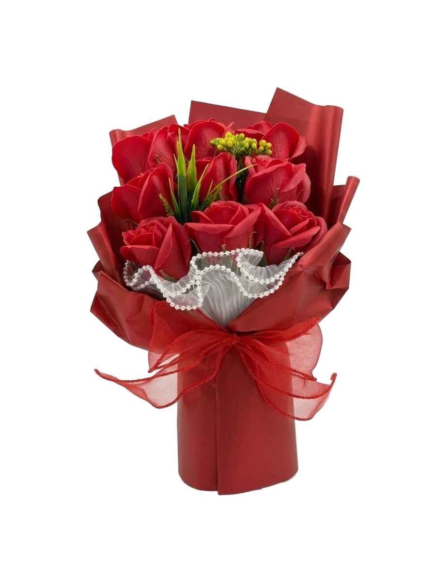 Bouquet de 9 Roses Éternel Artificielle – Lumières LED - 3 coloris