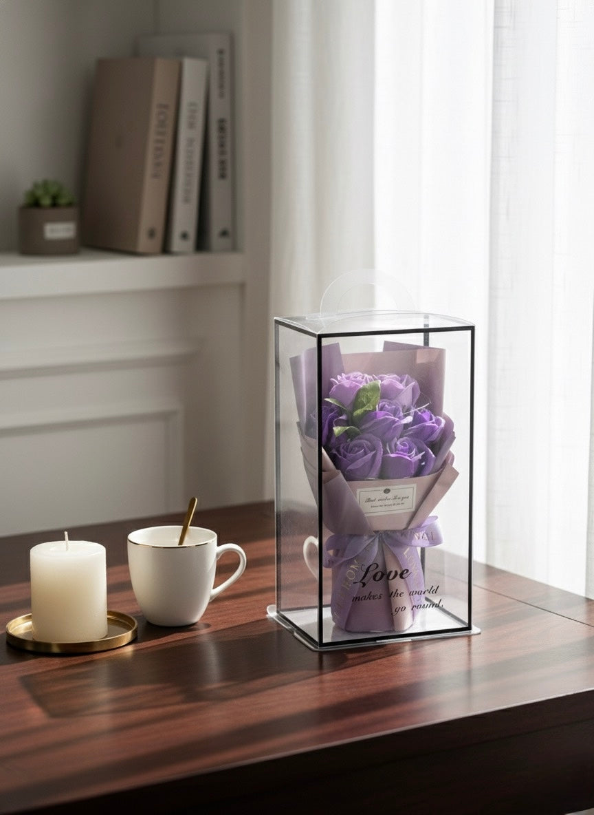 Bouquet de 7 Roses Éternel Artificielle – Lumières LED - 4 coloris